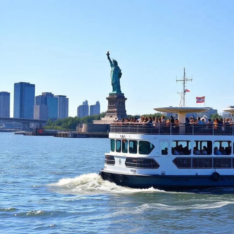 Ferry on New York Harbor