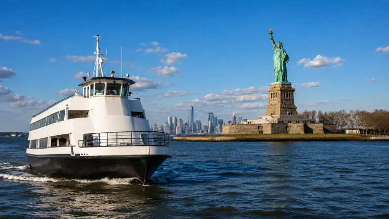how do you actually reach the statue of liberty step by step