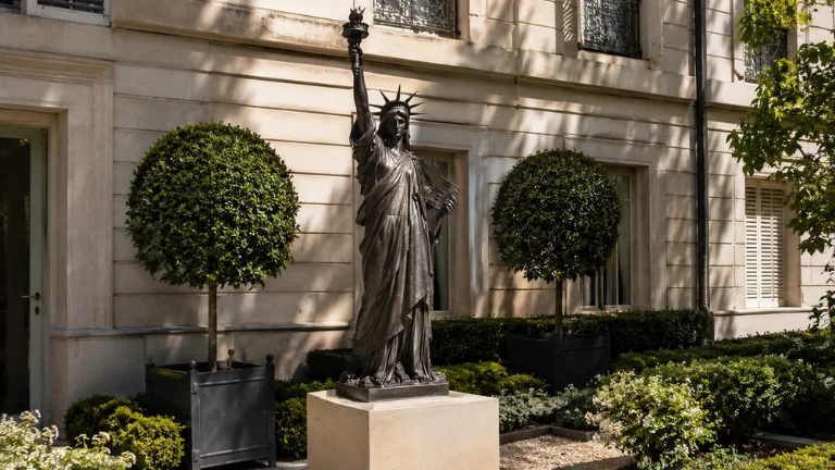 modern statue gift from france