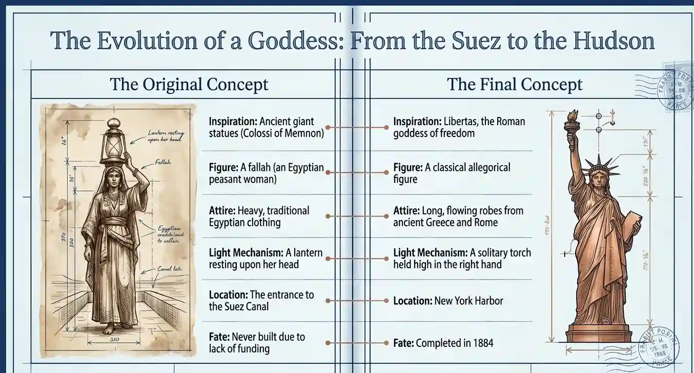 Statue of Liberty Design Changed from Egypt to America