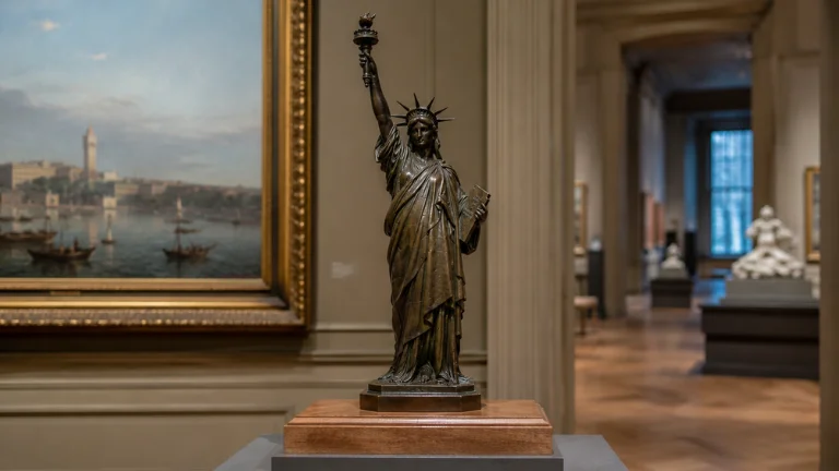 statue of liberty inside museum