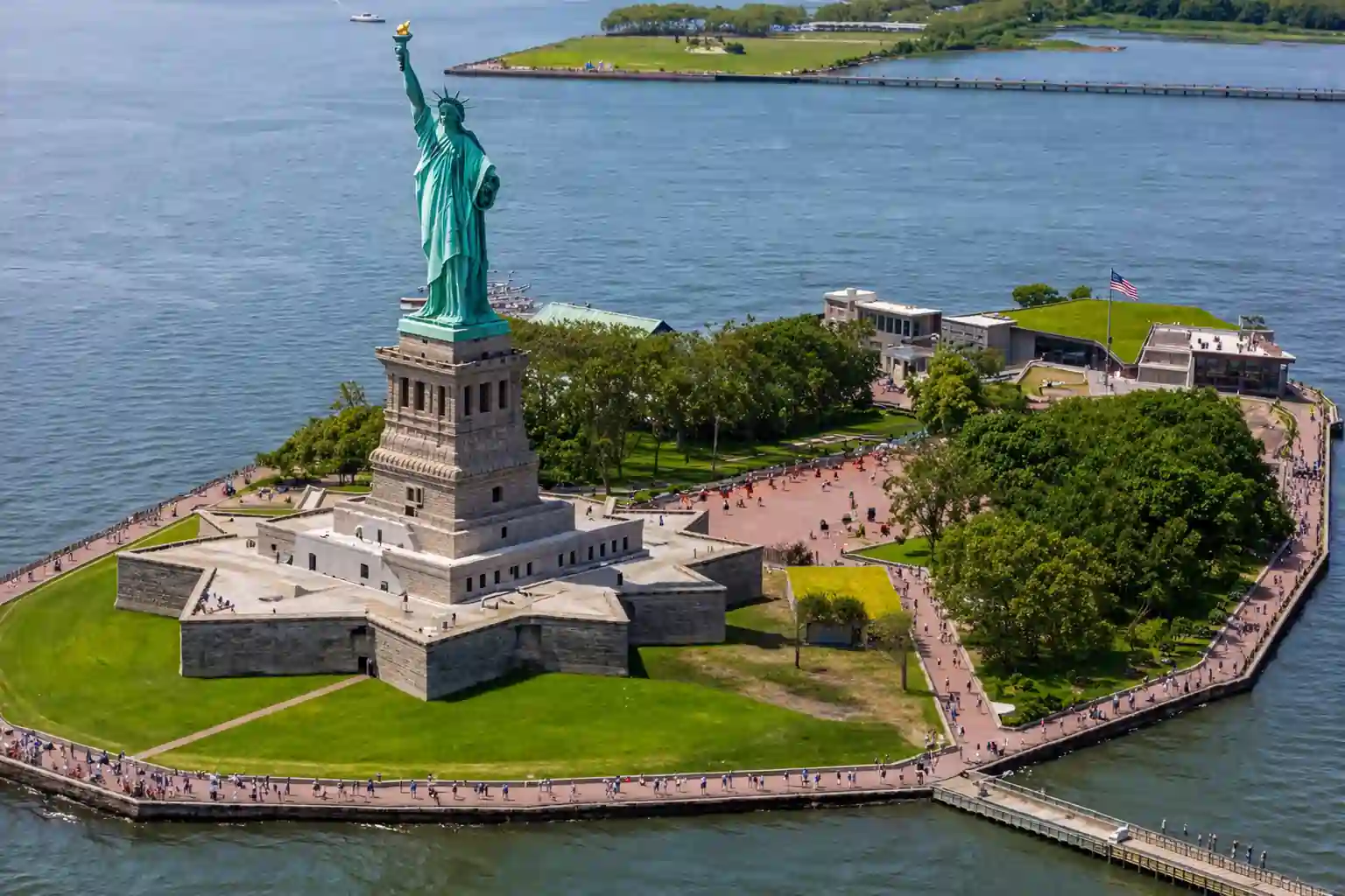 Views of New York Harbor and Liberty Island